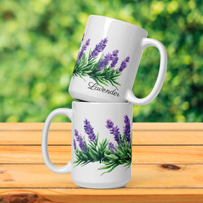 Lavender Herbal Tea Mug | Teacup | Ceramic Tea Mug | Gifts for Her | Birthday Gift - Raiden Gate Design