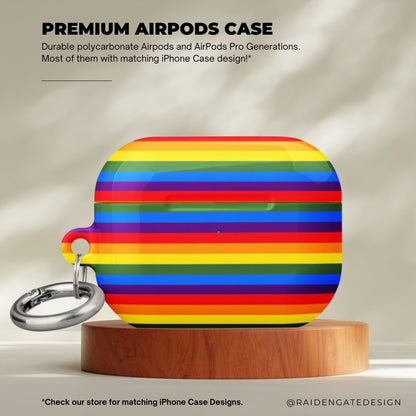 LGBTQ Pride Flag Rainbow Custom AirPods Pro Case | Tough AirPods Case - Raiden Gate Design