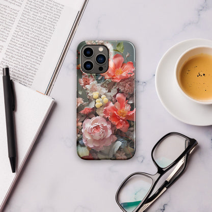 Light Orange - Pink Plant Phone Case | Botanical Phone Case | Aesthetic Phone Case | Floral Phone Case | Tough Case - Raiden Gate Design