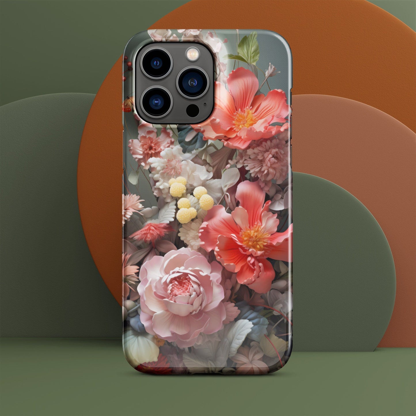 Light Orange - Pink Plant Phone Case | Botanical Phone Case | Aesthetic Phone Case | Floral Phone Case | Tough Case - Raiden Gate Design