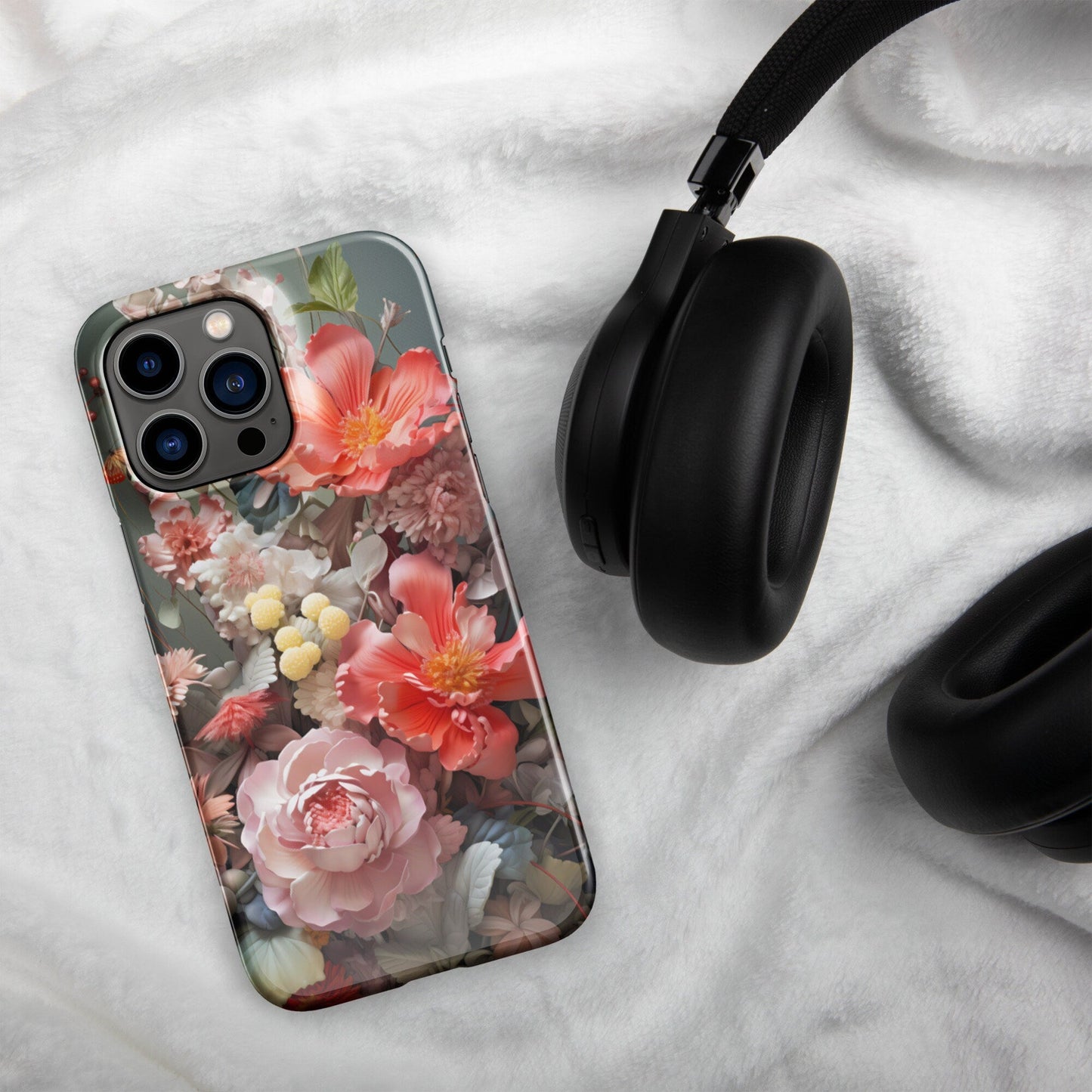 Light Orange - Pink Plant Phone Case | Botanical Phone Case | Aesthetic Phone Case | Floral Phone Case | Tough Case - Raiden Gate Design