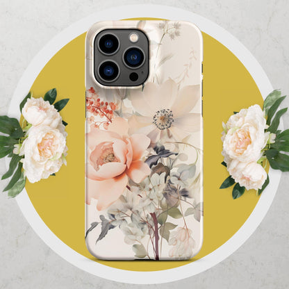 Light Pink - Orange Plant Phone Case | Botanical Phone Case | Aesthetic Phone Case | Floral Phone Case | Tough Case - Raiden Gate Design