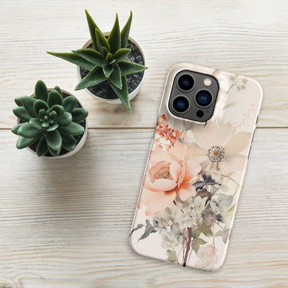 Light Pink - Orange Plant Phone Case | Botanical Phone Case | Aesthetic Phone Case | Floral Phone Case | Tough Case - Raiden Gate Design