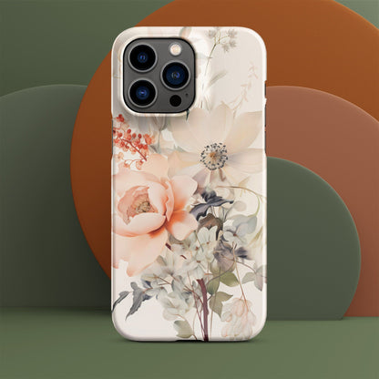 Light Pink - Orange Plant Phone Case | Botanical Phone Case | Aesthetic Phone Case | Floral Phone Case | Tough Case - Raiden Gate Design