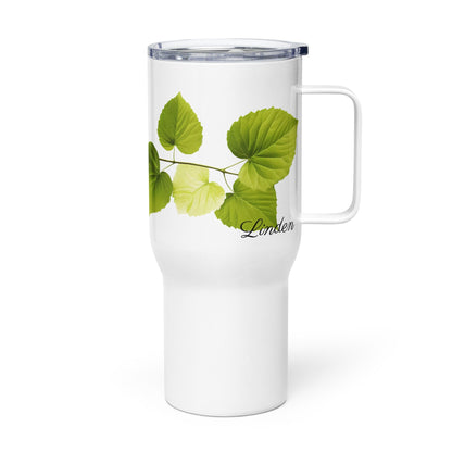 Linden Herbal Tea Travel mug with a handle | Tea Mug | Teacup | Gifts for Her | Herb Flower | Birthday Gift - Raiden Gate Design