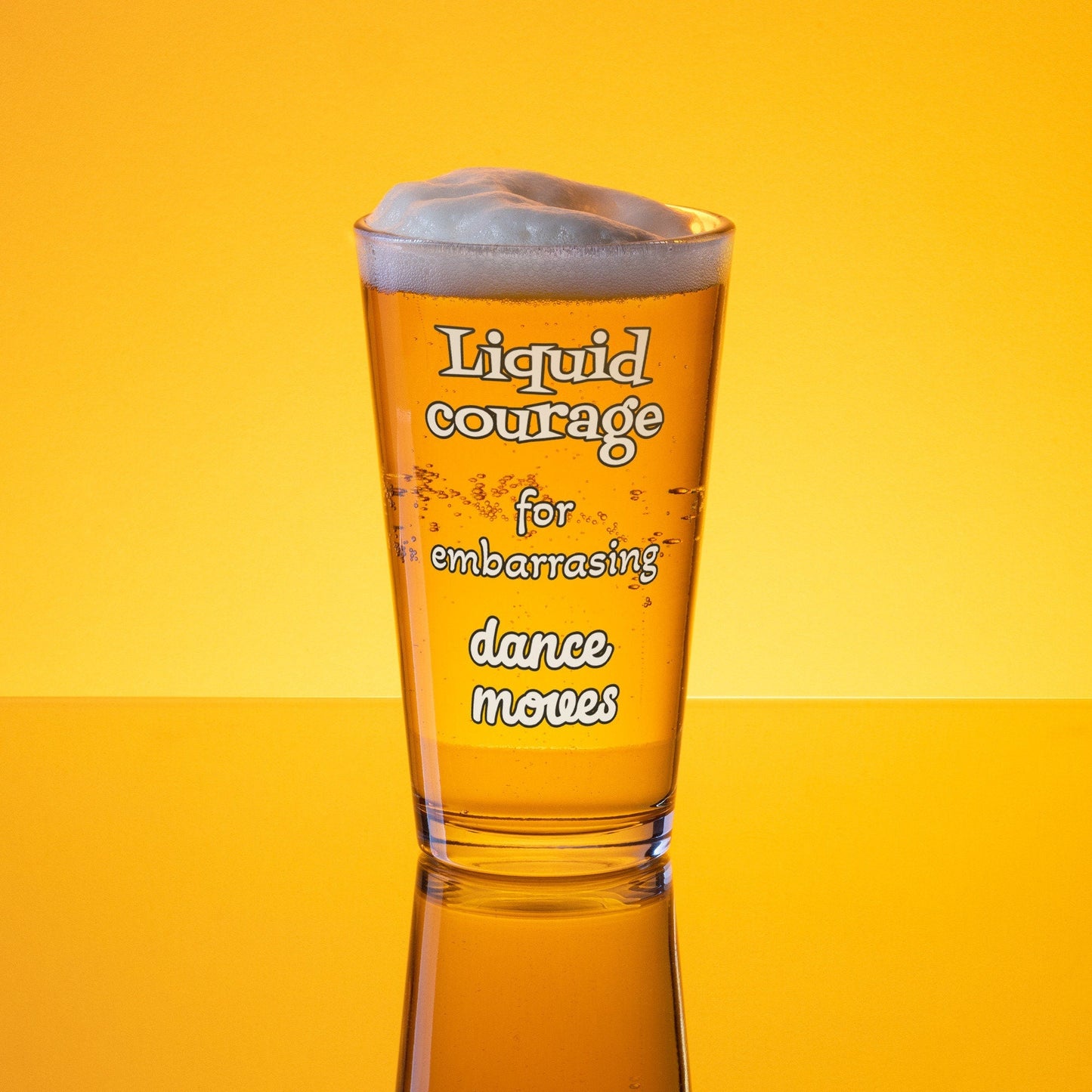 Liquid Courage for Embarrassing Dance Moves – Pint Glass | Shaker Glass | Beer Glass | Beer Lover | Mixer Glass - Raiden Gate Design