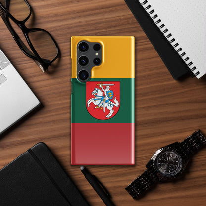 Lithuania Flag Samsung Galaxy Phone Case for Samsung S24 and Samsung S23 for Patriots - Raiden Gate Design