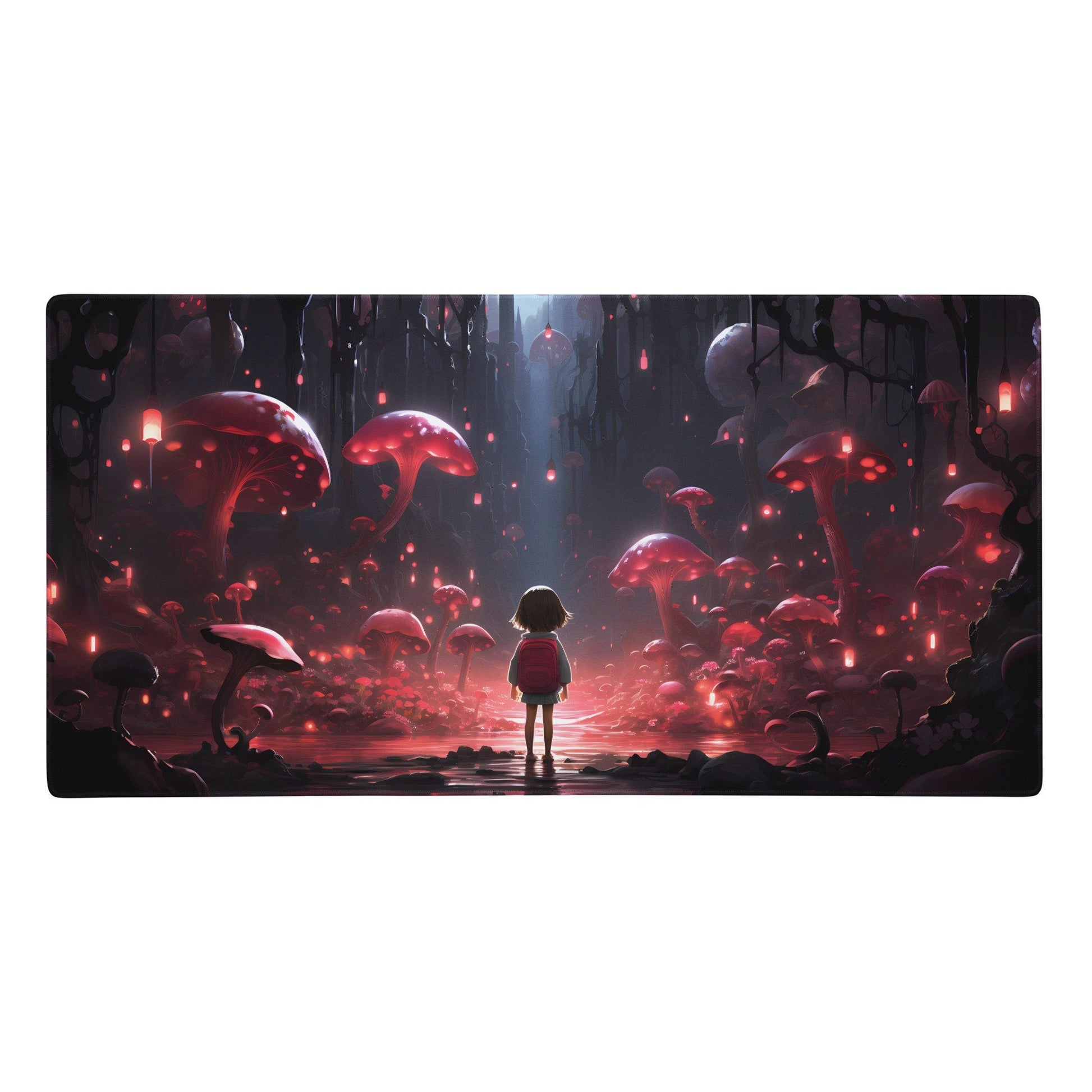 Little Girl in the Forest Anime Kawaii Gaming Mousepad | Desk Mat | Large Mouse Pad - Raiden Gate Design