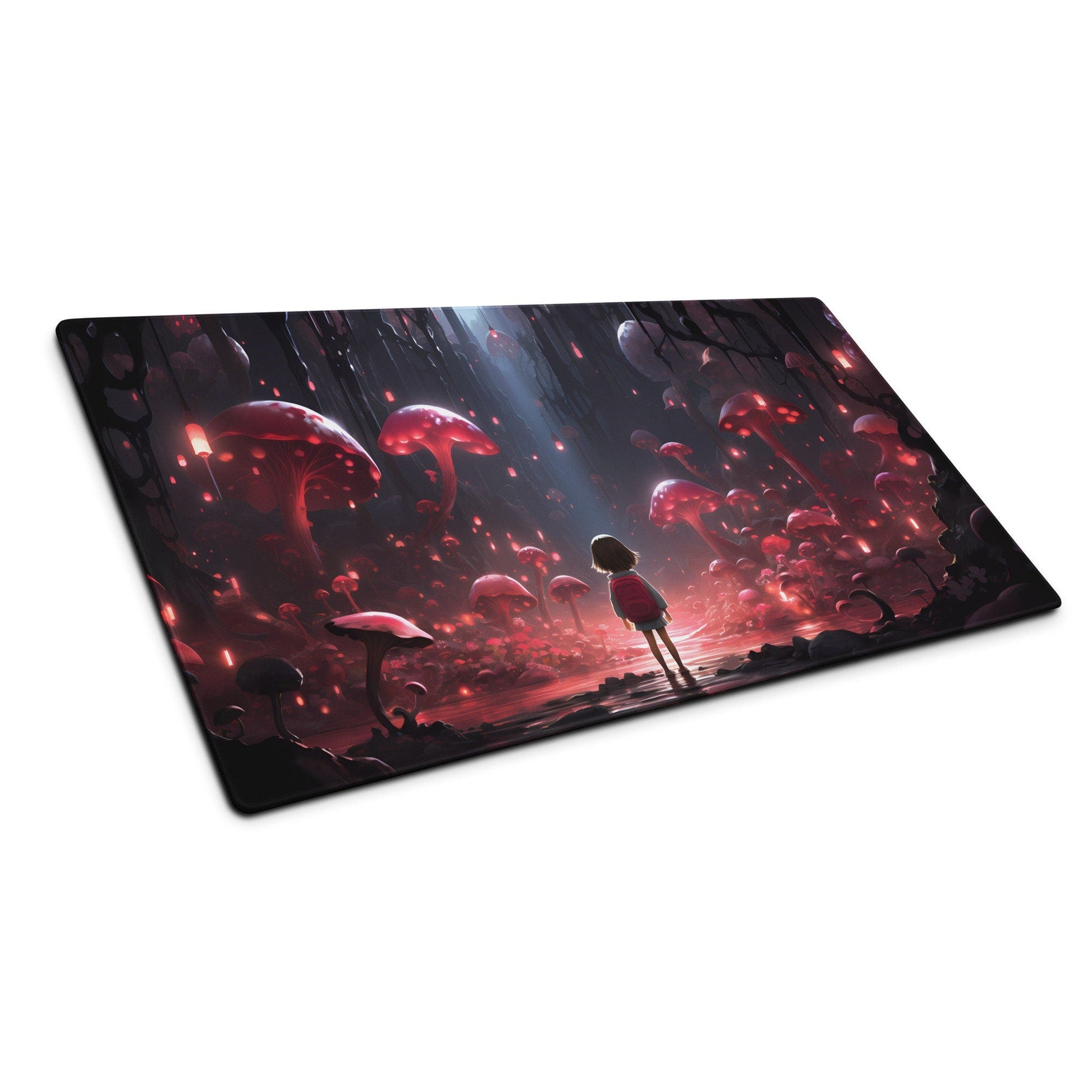 Little Girl in the Forest Anime Kawaii Gaming Mousepad | Desk Mat | Large Mouse Pad - Raiden Gate Design