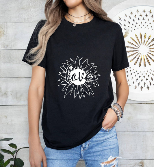 Love Daisy Catholic Boho Church Shirt with Inspirational Bible Verse - Jesus Faith Religious - Raiden Gate Design