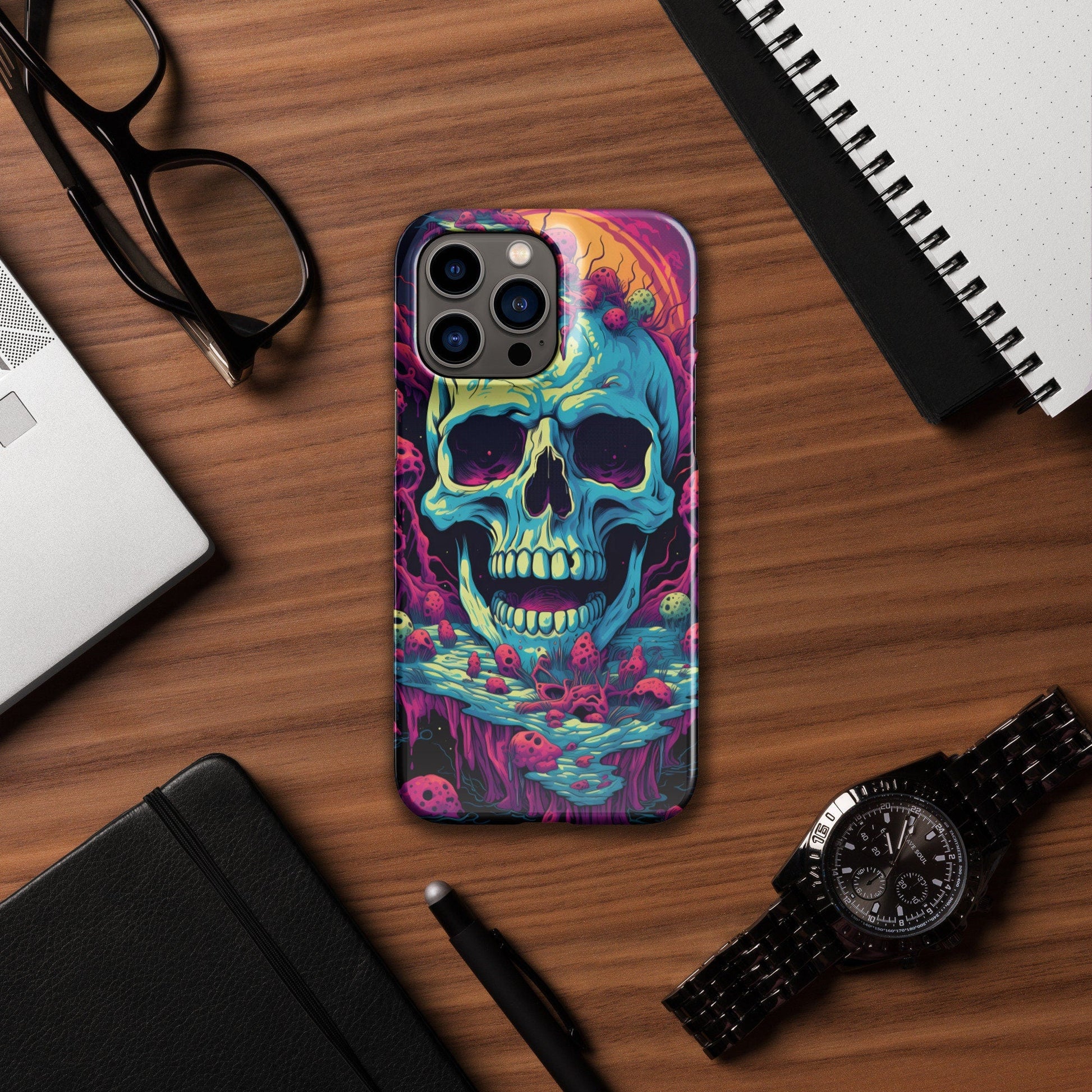 Main Skull | Trippy iPhone Case | Weird Phone Case | Psychedelic Case | Skull Phone Case | Mushroom Phone Case - Raiden Gate Design