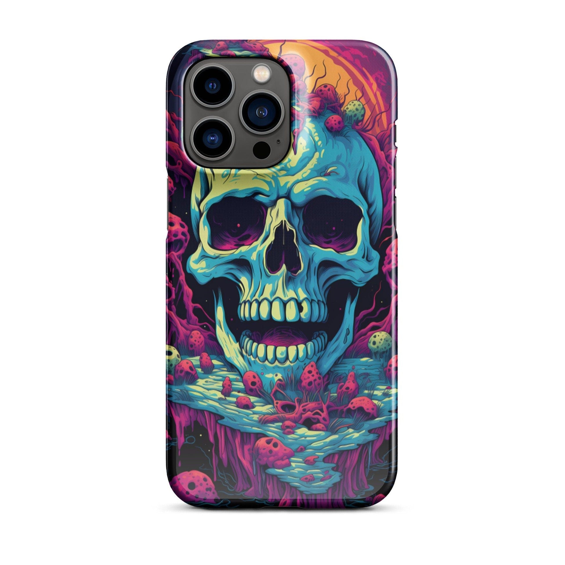 Main Skull | Trippy iPhone Case | Weird Phone Case | Psychedelic Case | Skull Phone Case | Mushroom Phone Case - Raiden Gate Design