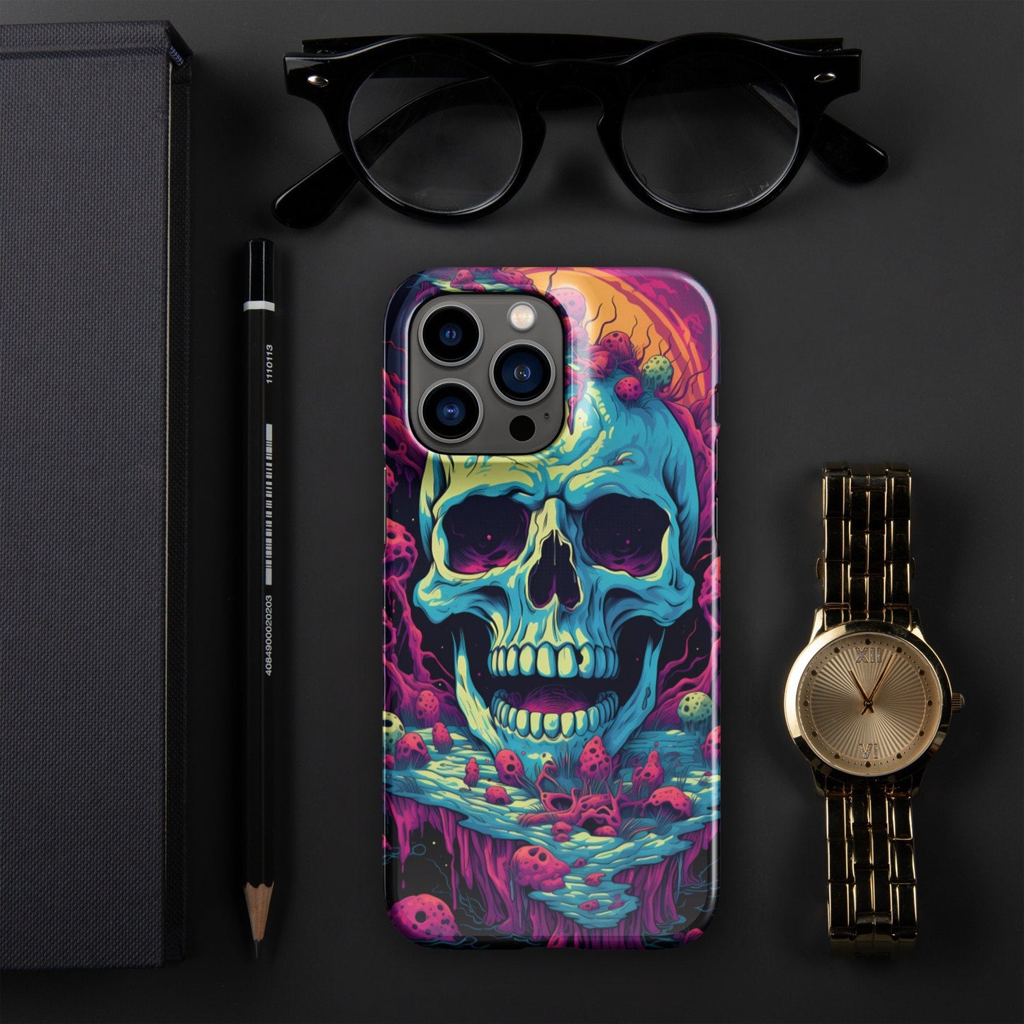 Main Skull | Trippy iPhone Case | Weird Phone Case | Psychedelic Case | Skull Phone Case | Mushroom Phone Case - Raiden Gate Design