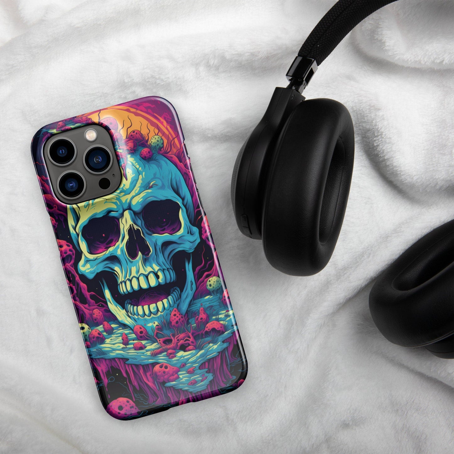 Main Skull | Trippy iPhone Case | Weird Phone Case | Psychedelic Case | Skull Phone Case | Mushroom Phone Case - Raiden Gate Design