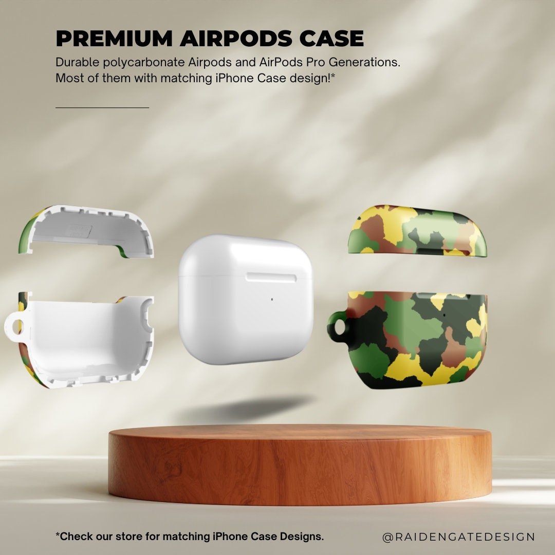 Military Camouflage Custom AirPods Pro Case | Tough AirPods Case - Raiden Gate Design