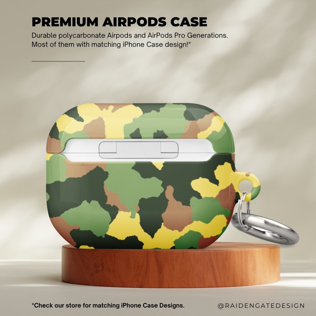 Military Camouflage Custom AirPods Pro Case | Tough AirPods Case - Raiden Gate Design