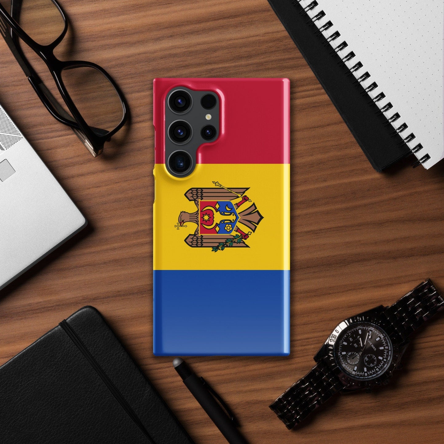 Moldova Flag Samsung Galaxy Phone Case for Samsung S24 and Samsung S23 for Patriots - Raiden Gate Design