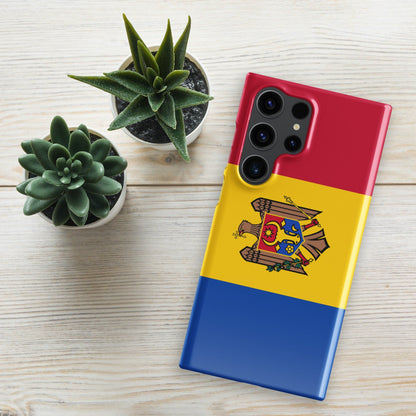 Moldova Flag Samsung Galaxy Phone Case for Samsung S24 and Samsung S23 for Patriots - Raiden Gate Design