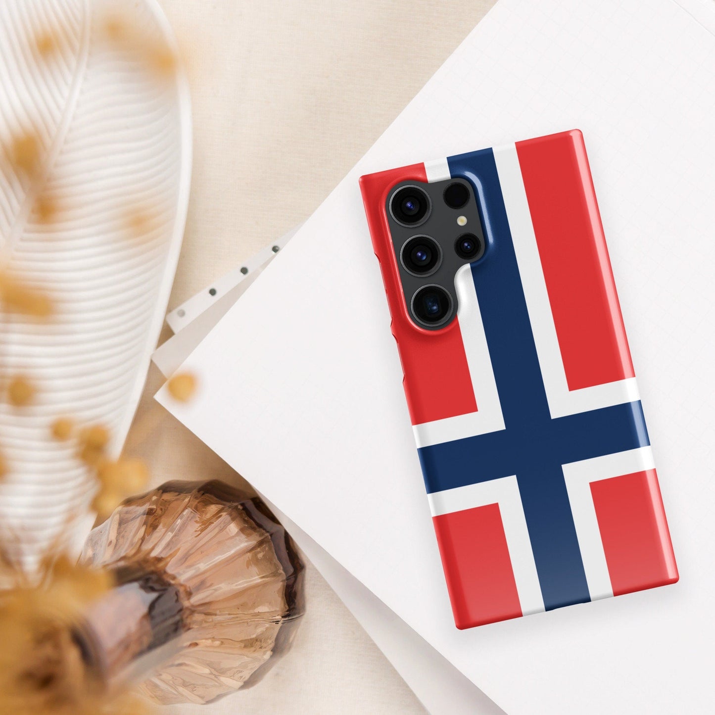 Norway Flag Samsung Galaxy Phone Case for Samsung S24 and Samsung S23 for Patriots - Raiden Gate Design