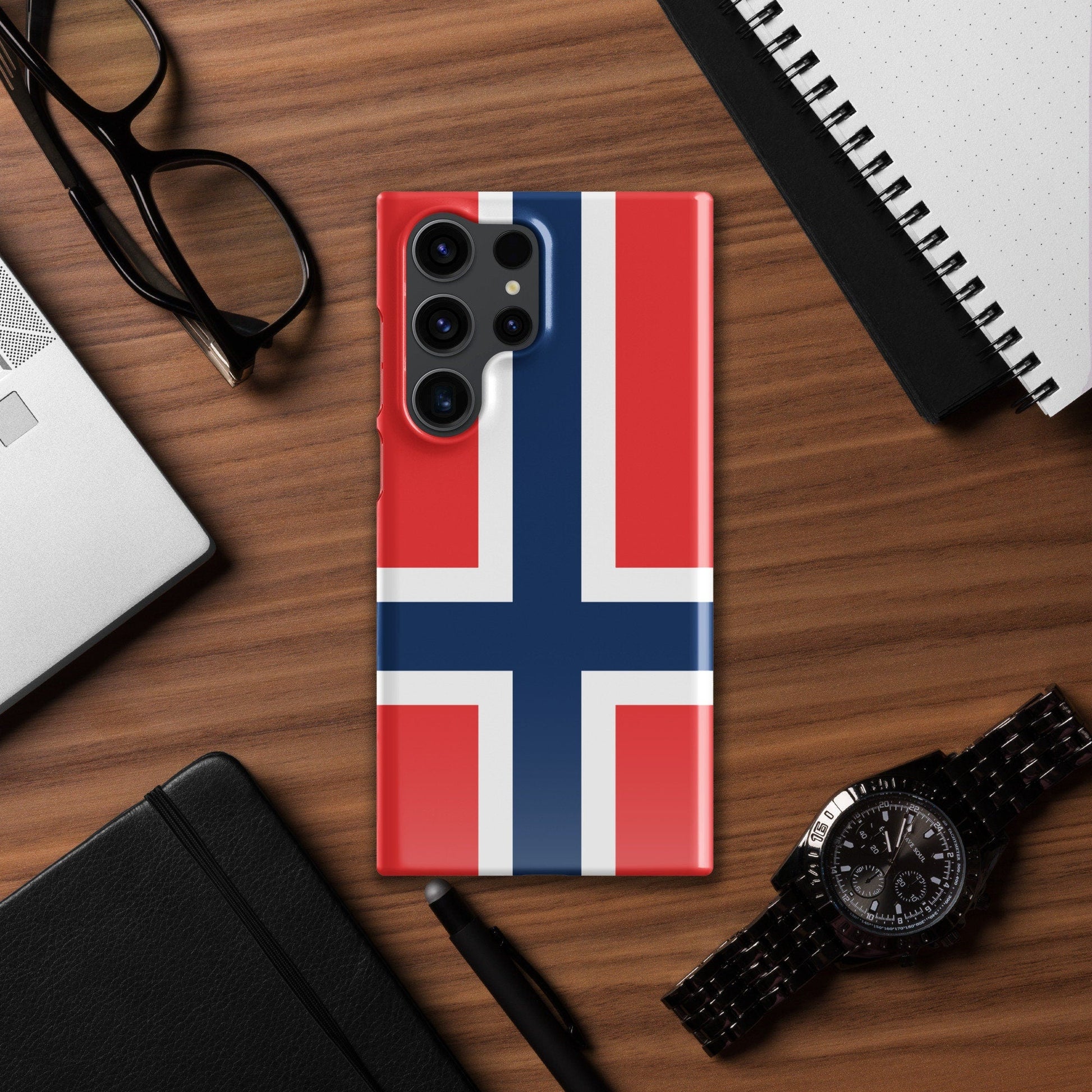 Norway Flag Samsung Galaxy Phone Case for Samsung S24 and Samsung S23 for Patriots - Raiden Gate Design