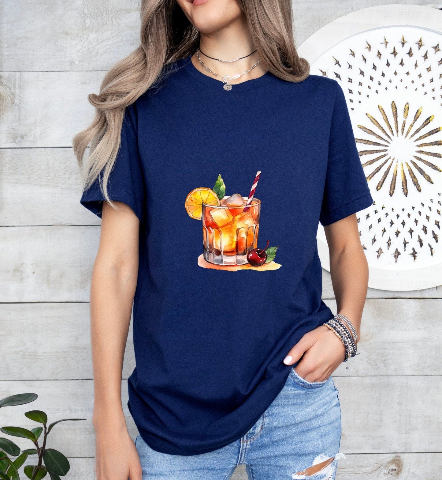 Old Fashioned Cocktail Groom or Bride Cocktail Bar Shirt - Minimalist Aesthetic T-Shirt for Bachelor or Hen Party - Fun and Chic Design - Raiden Gate Design