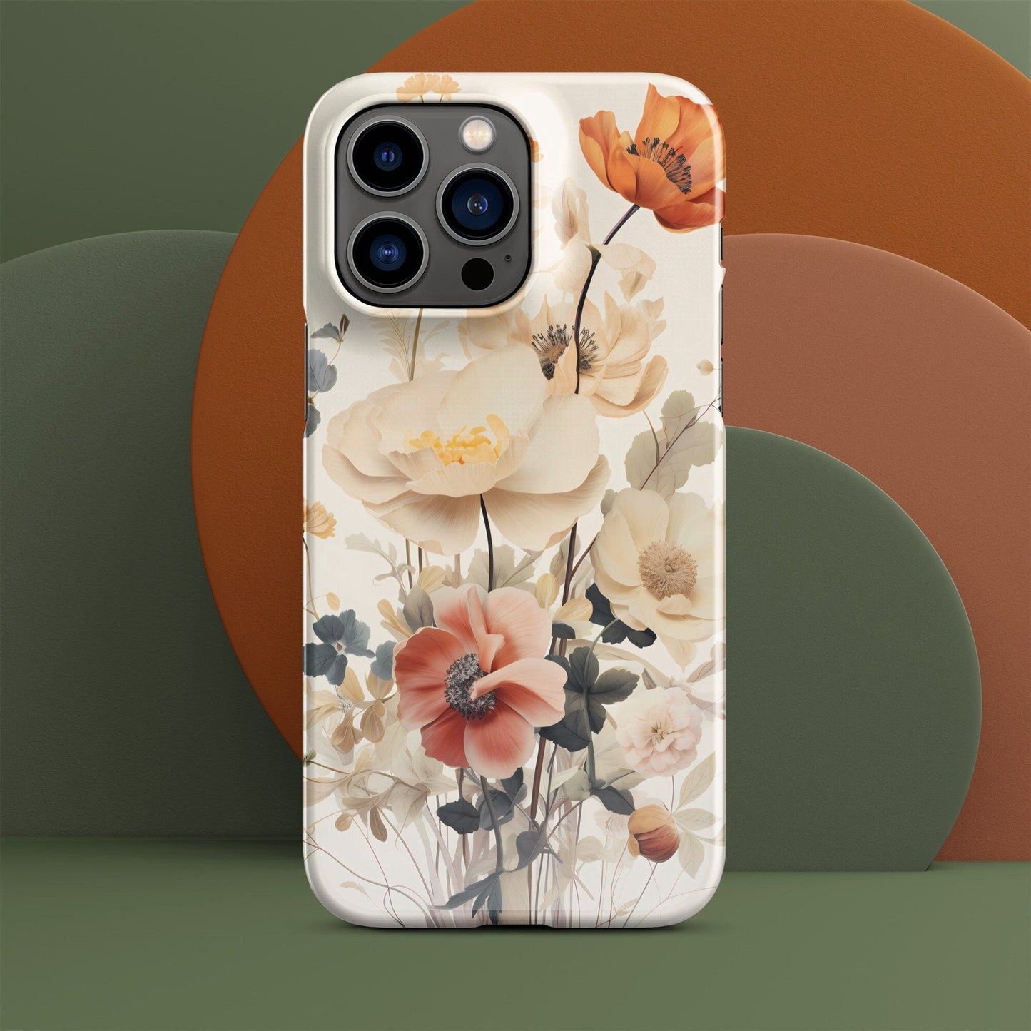 Orange - Brown Plant Phone Case | Botanical Phone Case | Aesthetic Phone Case | Floral Phone Case | Tough Case - Raiden Gate Design