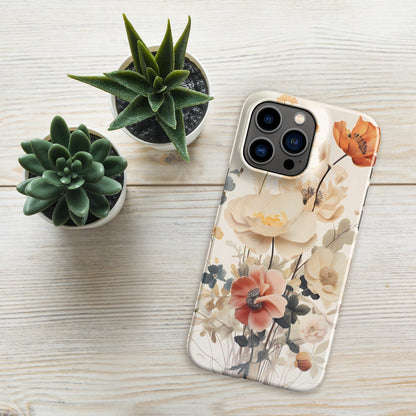 Orange - Brown Plant Phone Case | Botanical Phone Case | Aesthetic Phone Case | Floral Phone Case | Tough Case - Raiden Gate Design