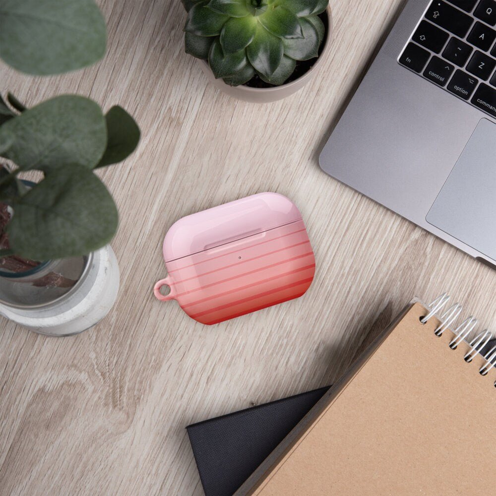 Pastel Orange to Pink Gradient Custom AirPods Pro Case | Tough AirPods Case - Raiden Gate Design