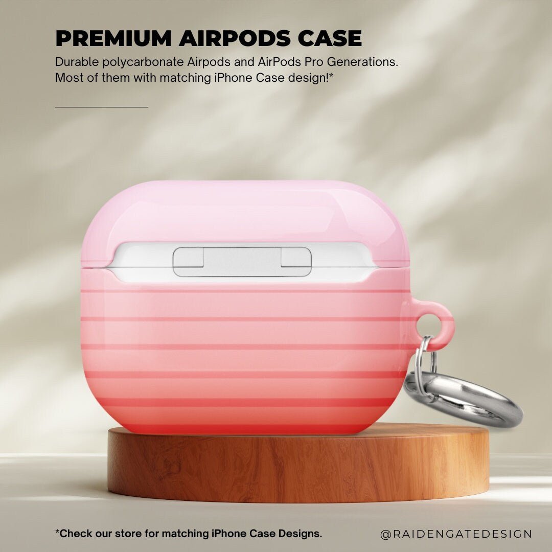 Pastel Orange to Pink Gradient Custom AirPods Pro Case | Tough AirPods Case - Raiden Gate Design