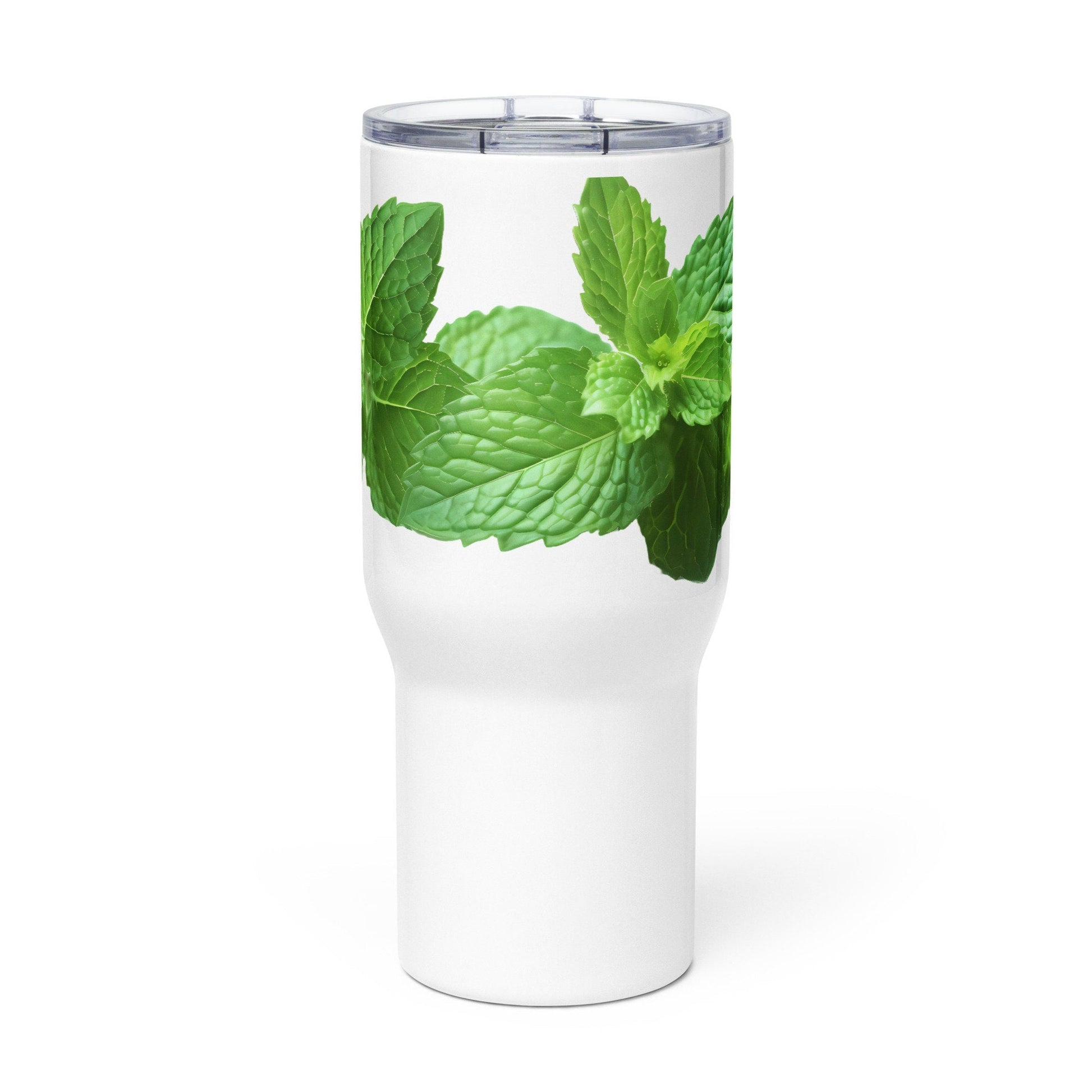 Peppermint Herbal Tea Travel mug with a handle | Tea Mug | Teacup | Gifts for Her | Herb Flower | Birthday Gift - Raiden Gate Design