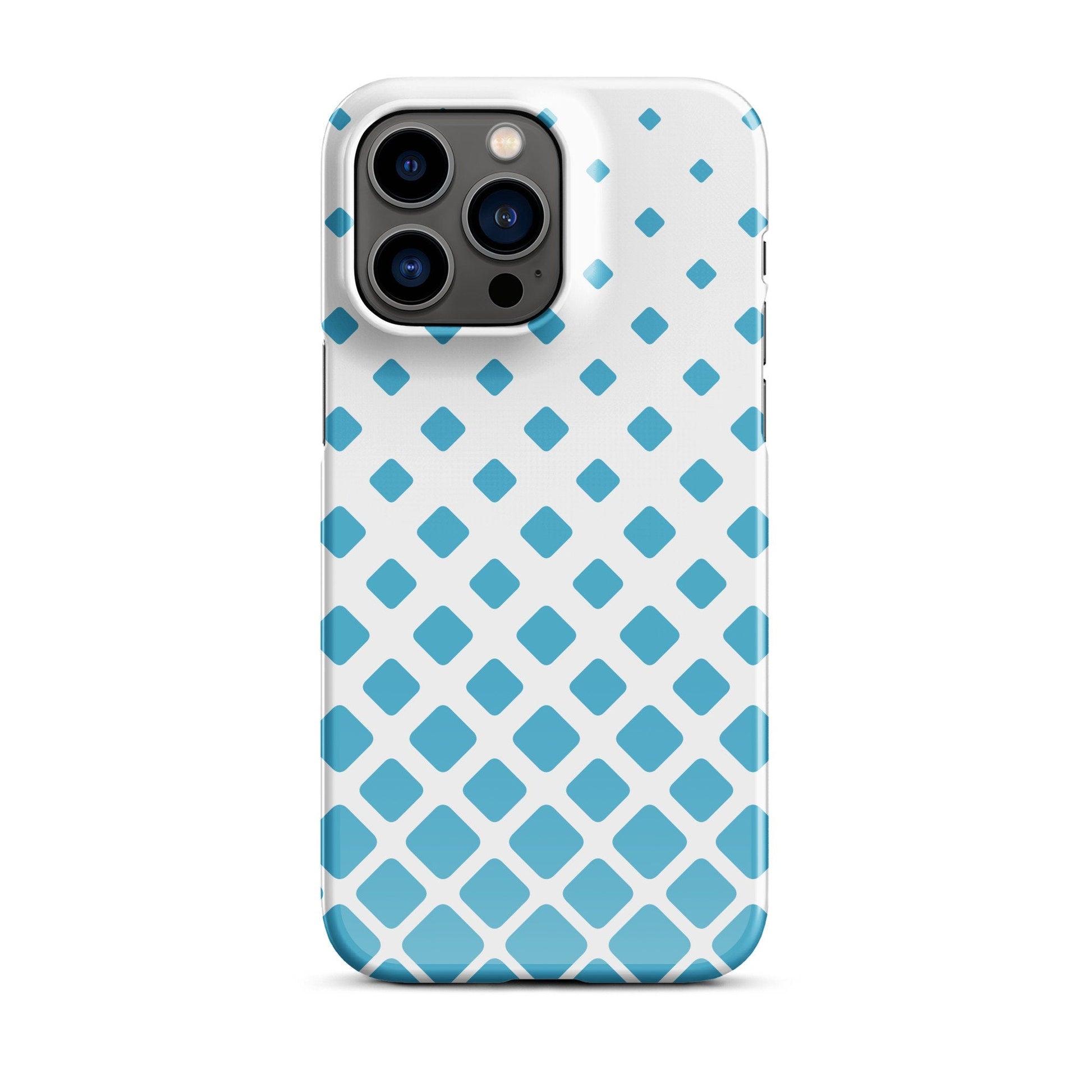 Premium Ascending Blue Squares Design | Aesthetic Phone Case | iPhone 15 Pro Max | Phone Case | Tough Case - Raiden Gate Design