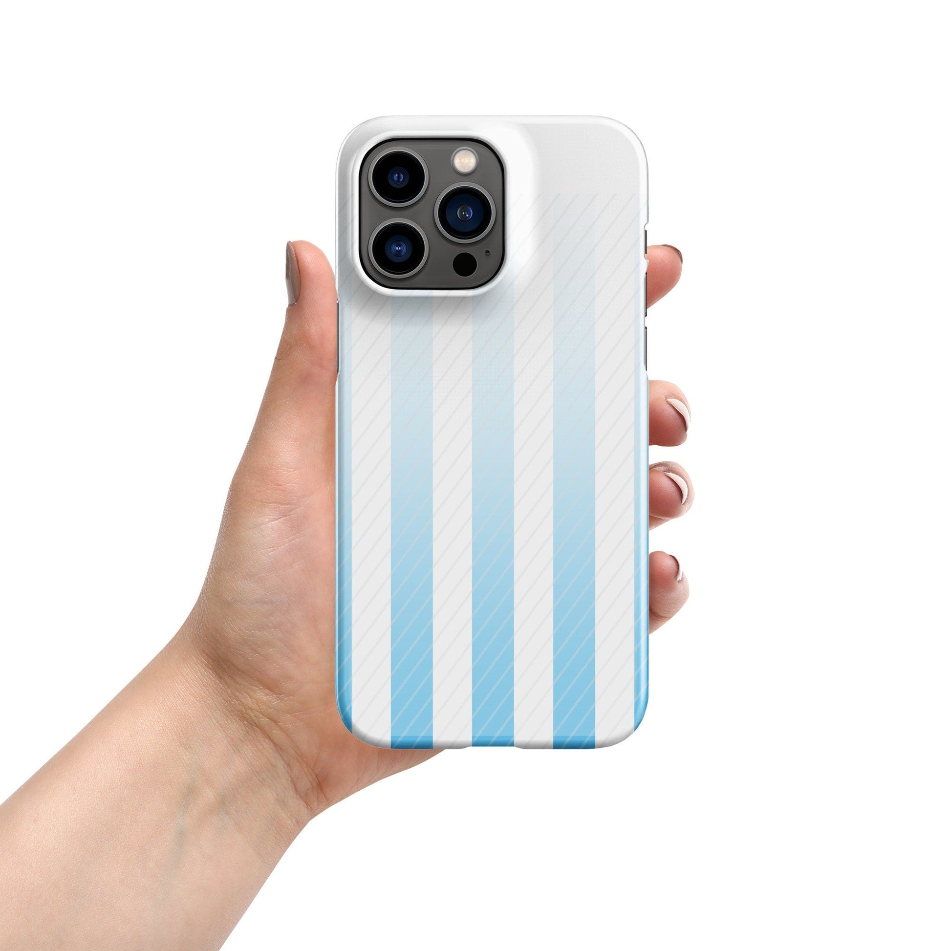 Premium Blue Gradient Stripes Design | Aesthetic Phone Case | iPhone 15 Pro Max | Phone Case | Tough Case - Raiden Gate Design