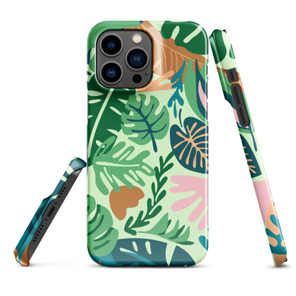 Premium Dense Jungle Leaves Pattern | Aesthetic Phone Case | iPhone 15 Pro Max | Phone Case | Tough Case - Raiden Gate Design