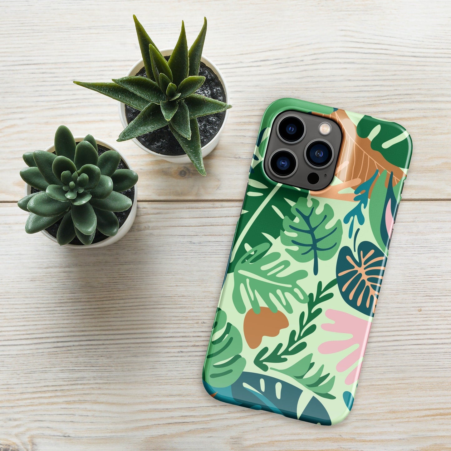 Premium Dense Jungle Leaves Pattern | Aesthetic Phone Case | iPhone 15 Pro Max | Phone Case | Tough Case - Raiden Gate Design