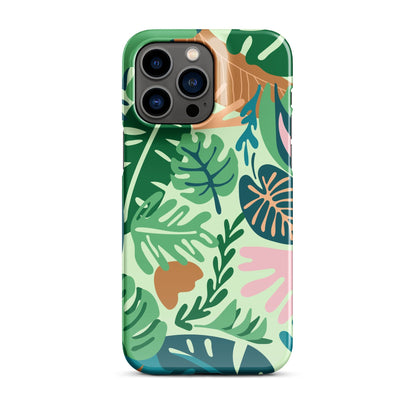 Premium Dense Jungle Leaves Pattern | Aesthetic Phone Case | iPhone 15 Pro Max | Phone Case | Tough Case - Raiden Gate Design