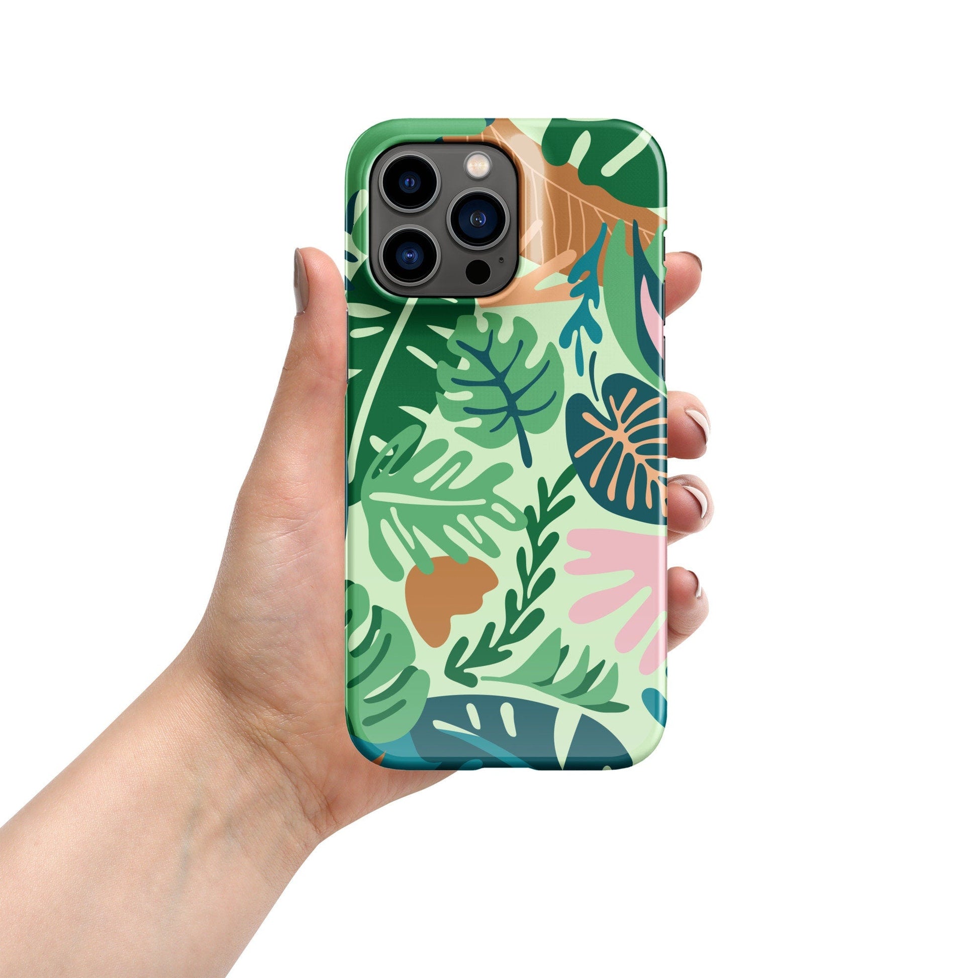 Premium Dense Jungle Leaves Pattern | Aesthetic Phone Case | iPhone 15 Pro Max | Phone Case | Tough Case - Raiden Gate Design