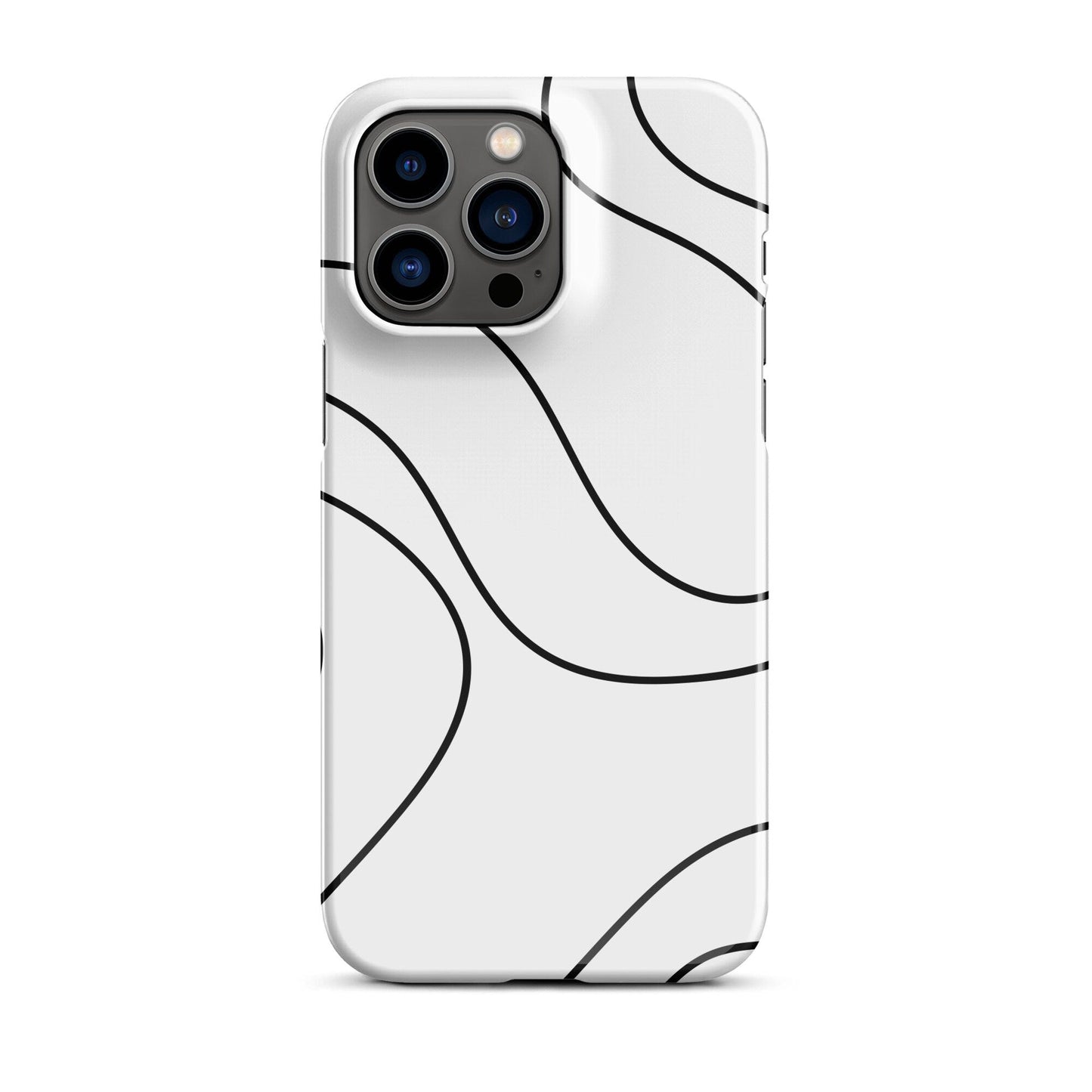 Premium Elegant Curvy Lines | Aesthetic Phone Case | iPhone 15 Pro Max | Phone Case | Tough Case - Raiden Gate Design