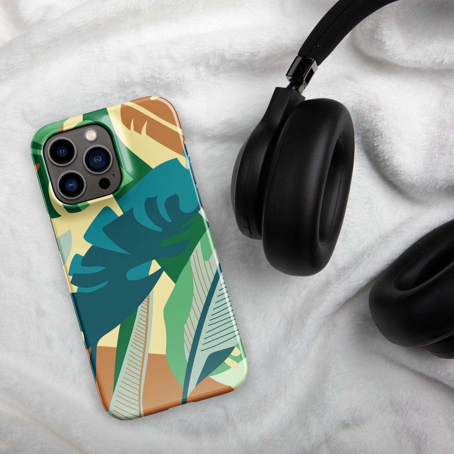 Premium Jungle Leaves Pattern | Aesthetic Phone Case | iPhone 15 Pro Max | Phone Case | Tough Case - Raiden Gate Design