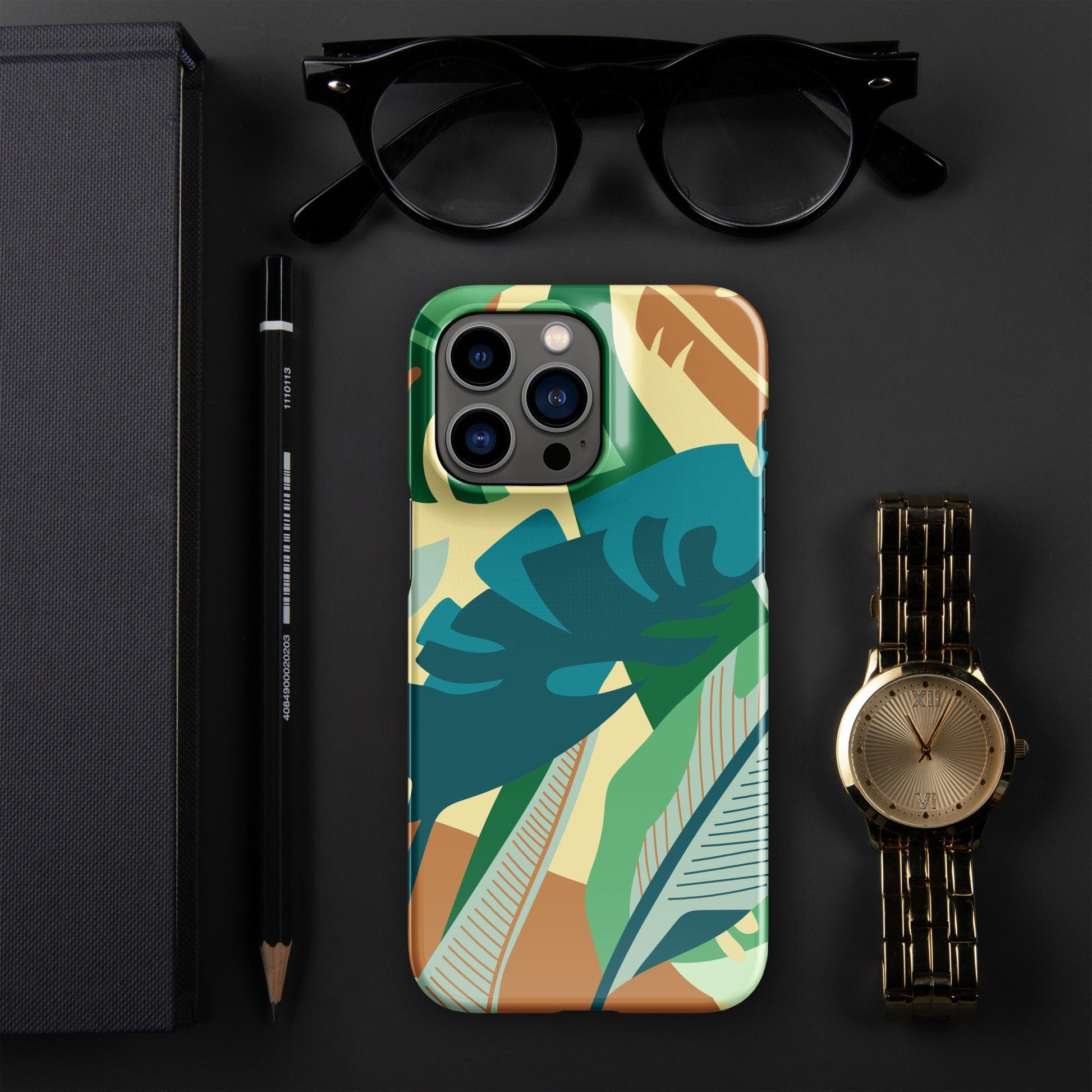 Premium Jungle Leaves Pattern | Aesthetic Phone Case | iPhone 15 Pro Max | Phone Case | Tough Case - Raiden Gate Design