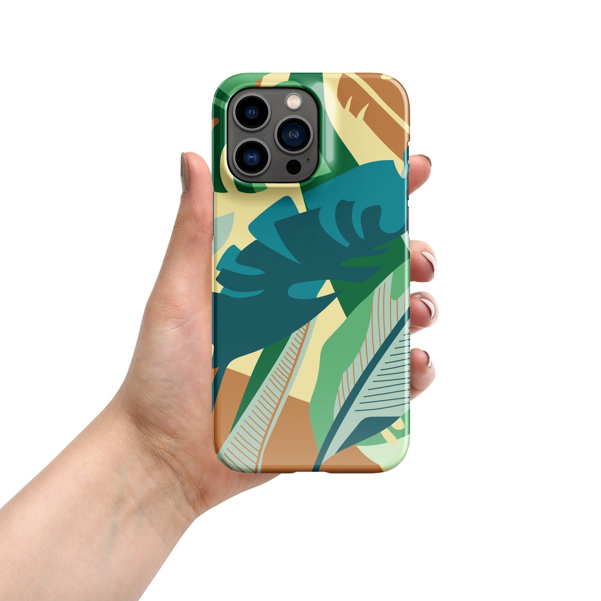 Premium Jungle Leaves Pattern | Aesthetic Phone Case | iPhone 15 Pro Max | Phone Case | Tough Case - Raiden Gate Design