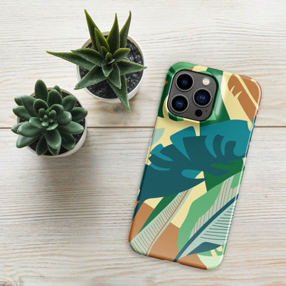 Premium Jungle Leaves Pattern | Aesthetic Phone Case | iPhone 15 Pro Max | Phone Case | Tough Case - Raiden Gate Design