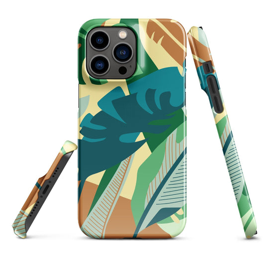 Premium Jungle Leaves Pattern | Aesthetic Phone Case | iPhone 15 Pro Max | Phone Case | Tough Case - Raiden Gate Design