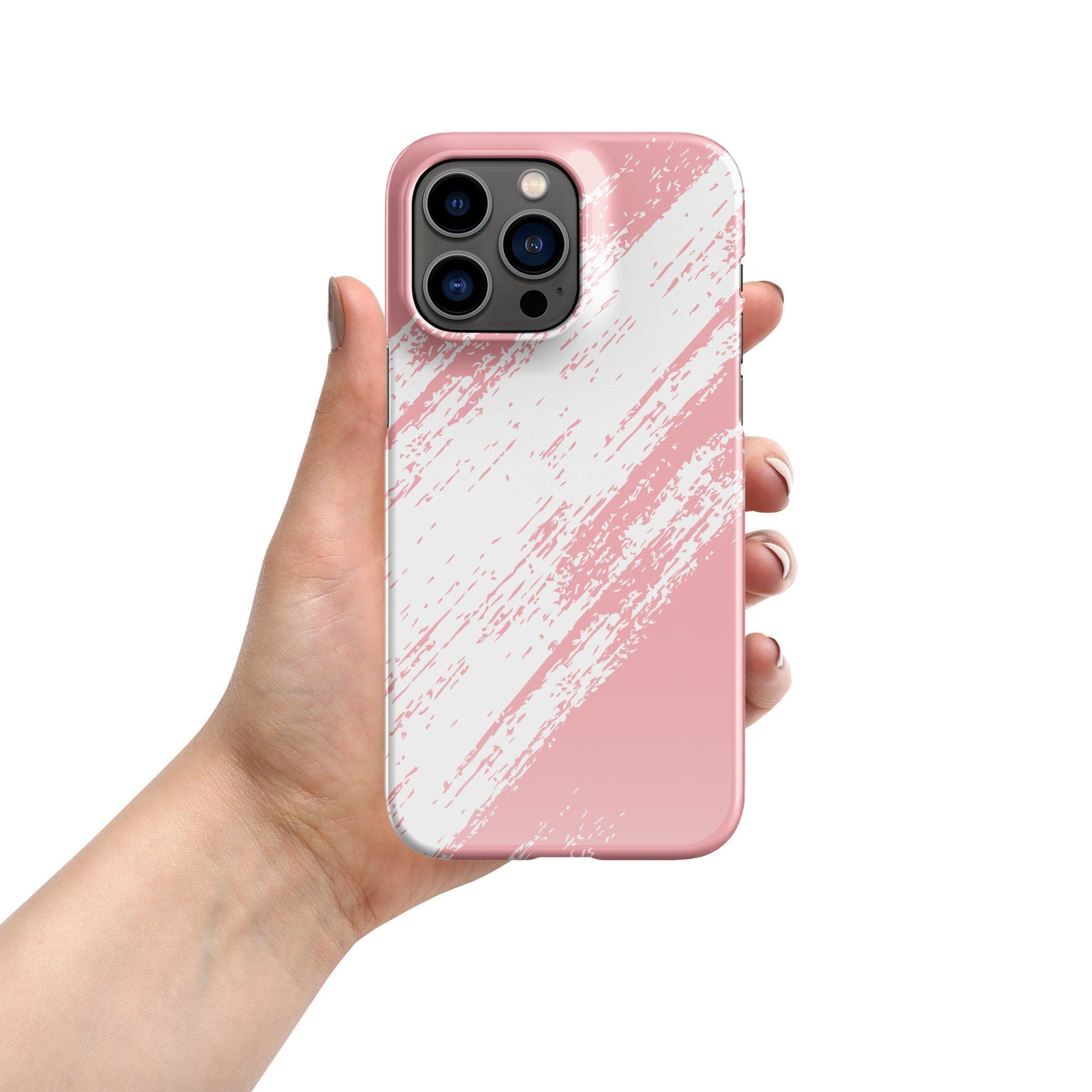 Premium Pink Diagonal Brush Stroke | Aesthetic Phone Case | iPhone 15 Pro Max | Phone Case | Tough Case - Raiden Gate Design