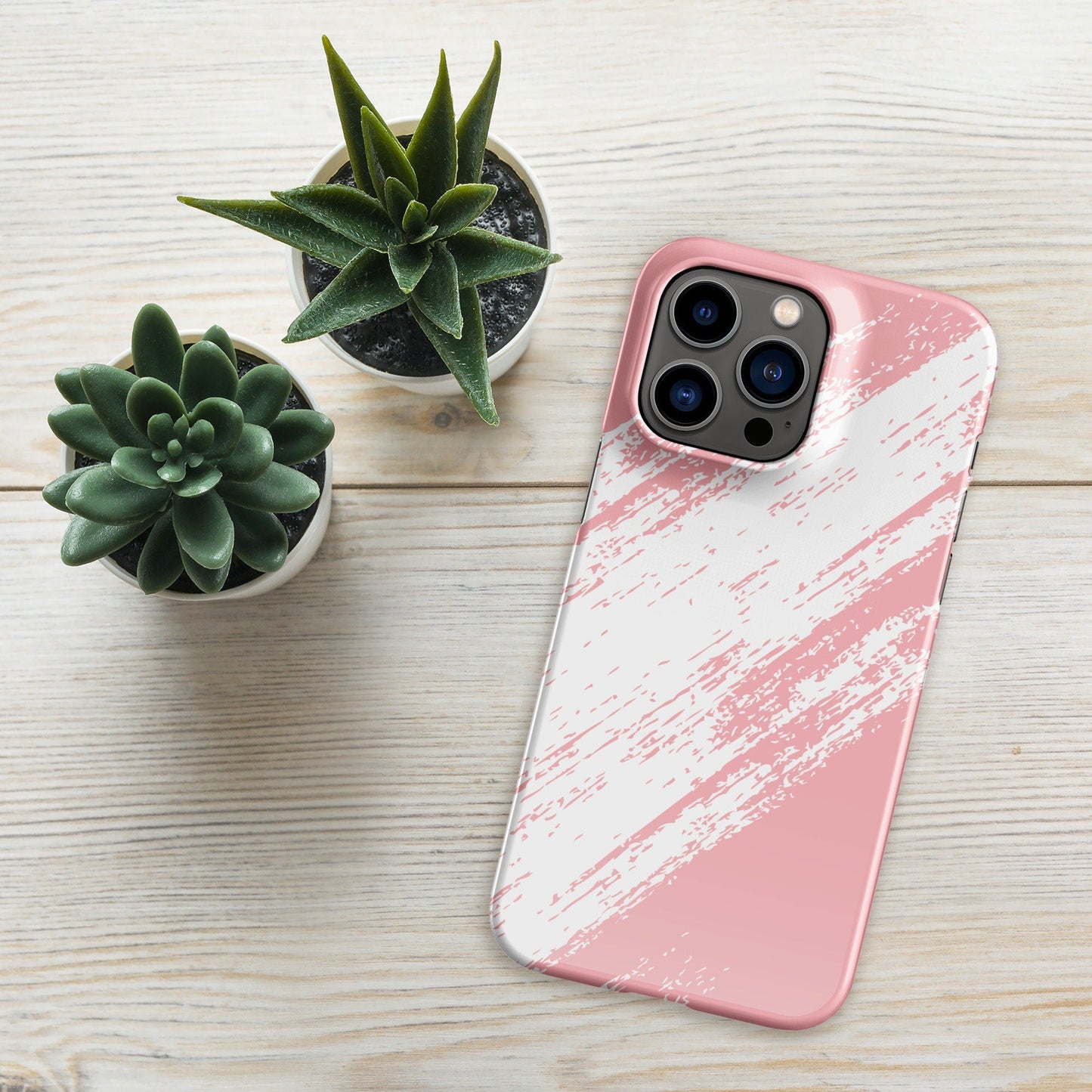 Premium Pink Diagonal Brush Stroke | Aesthetic Phone Case | iPhone 15 Pro Max | Phone Case | Tough Case - Raiden Gate Design