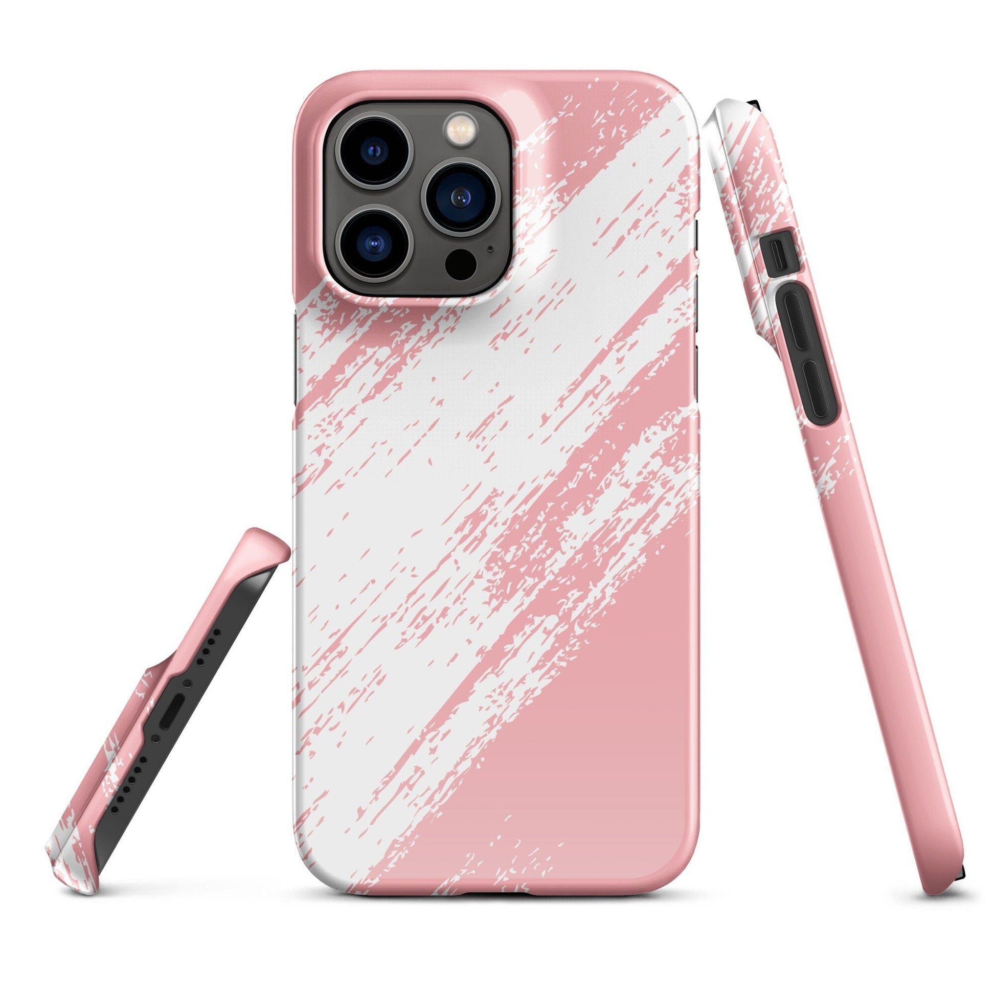 Premium Pink Diagonal Brush Stroke | Aesthetic Phone Case | iPhone 15 Pro Max | Phone Case | Tough Case - Raiden Gate Design