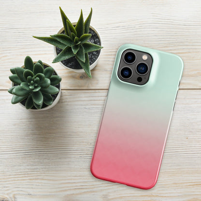 Premium Pink Green Pastel Gradient | Aesthetic Phone Case | iPhone 15 Pro Max | Phone Case | Tough Case - Raiden Gate Design