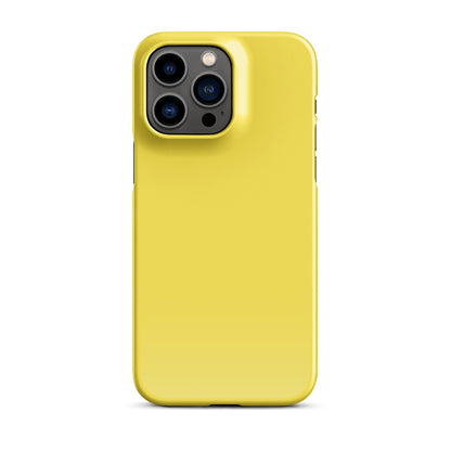 Premium Pure Yellow | Aesthetic Phone Case | iPhone 15 Pro Max | Phone Case | Tough Case - Raiden Gate Design