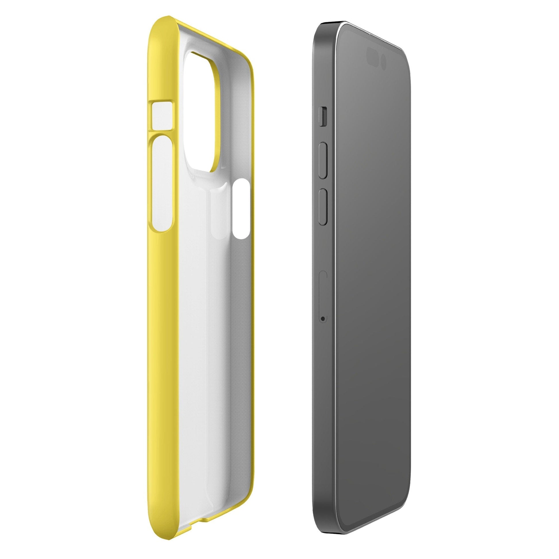 Premium Pure Yellow | Aesthetic Phone Case | iPhone 15 Pro Max | Phone Case | Tough Case - Raiden Gate Design