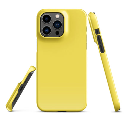 Premium Pure Yellow | Aesthetic Phone Case | iPhone 15 Pro Max | Phone Case | Tough Case - Raiden Gate Design