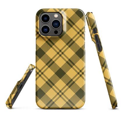 Premium Scottish Yellow Square Kilt Pattern | Aesthetic Phone Case | iPhone 15 Pro Max | Phone Case | Tough Case - Raiden Gate Design